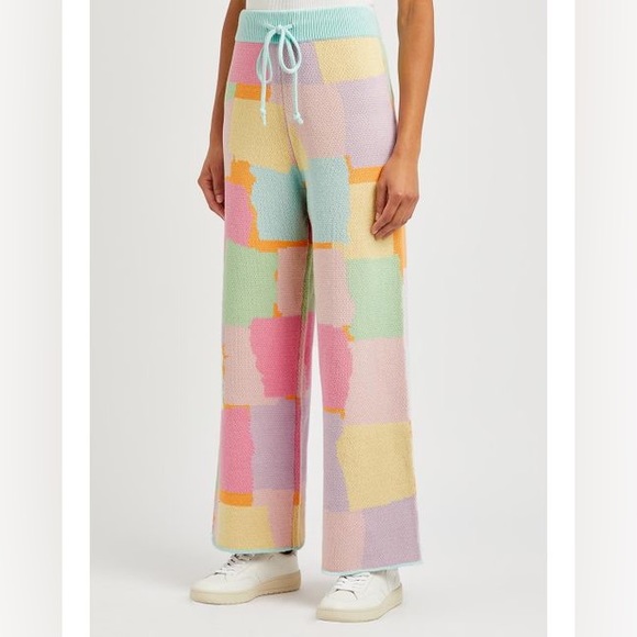 Olivia RubinWomen's Pink Isobel Colour-blocked Cotton Pants
